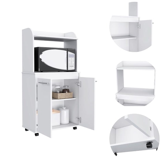 14.19 - inch depth | Interior shelves for organized storage | Tidy and efficient kitchen setup