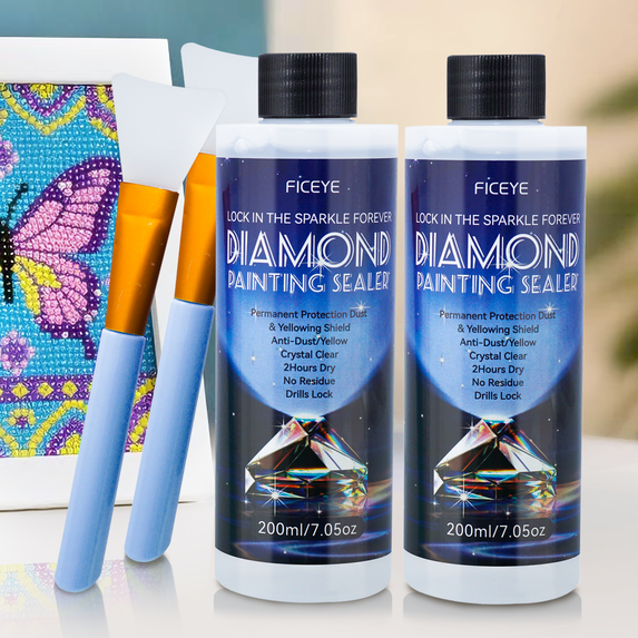 14.1oz Diamond Art Sealer Kits for Adults, Large Capacity Glue as Diamond Painting Accessories and Jigsaw Puzzles Tools