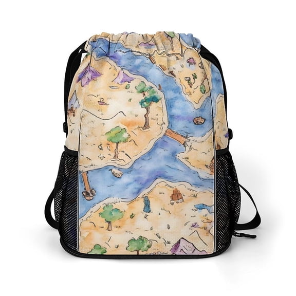14.217.9in Motion Bundle Pocket Large Mouth Design Shrink Freely Dry And Wet Separation Large Capacity Game Map