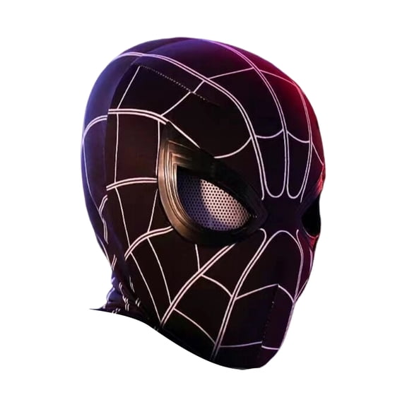 14.2" Full Head Halloween Hero Mask with Moving Eyes, Breathable Elastic Fabric Hero Cosplay Mask Helmet Head Cover, Chin Control Eyes Blinking, Realistic Halloween Costume Mask for Teen & Adults