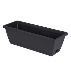 14.2 Inch Rectangular Plastic Planter Box, Vegetable Flower Planting Pot for Garden Patio, Heavy Duty Seedling Grow Bed