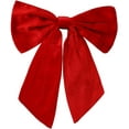 thumbnail image 1 of 14.2" Large Velvet Christmas Bows – 3D Decorative Bowknot Ornaments for Tree, Wreath, Garland, Door, Fireplace & Wedding Décor, Elegant Holiday Bow Decoration Supplies Indoor Outdoor (Red), 1 of 5