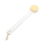 14.2" Soft Bristle Long Handle Bath Brush for Back, White