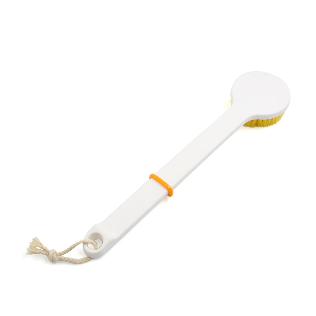 14.2" White Back Body Extra Long Handle Bath Brush for Shower Cleaning