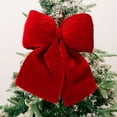 thumbnail image 1 of 14.2" Wine Red Velvet Large Christmas Bow Decorations, Christmas Tree Topper Bows Decoration, for Home Wreaths Stairs Railing Holiday Wedding Xmas Indoor Outdoor Ornaments., 1 of 3