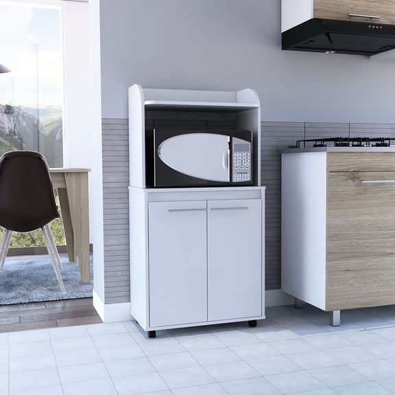 14.2 - inch Depth - One Open Shelf Feature - Kitchen Corner - Compact Storage Option