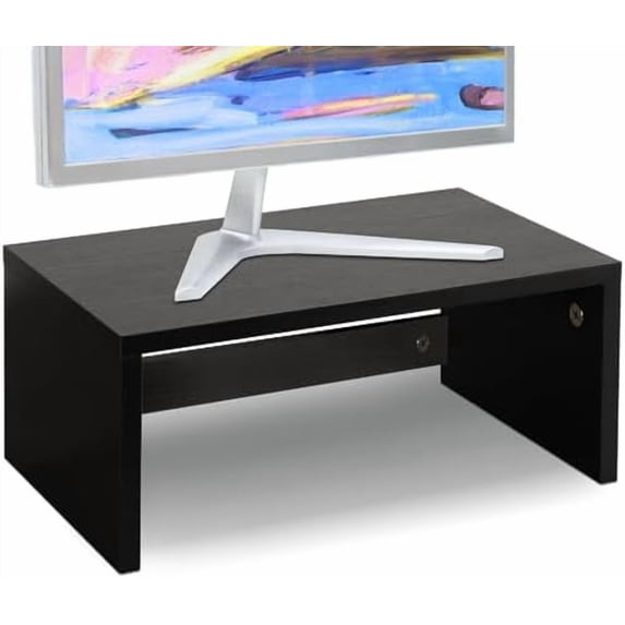1/4 Inch Monitor Riser 14.2 inch Monitor Stand Riser, Wood Monitor Riser with Storage for Desk ...