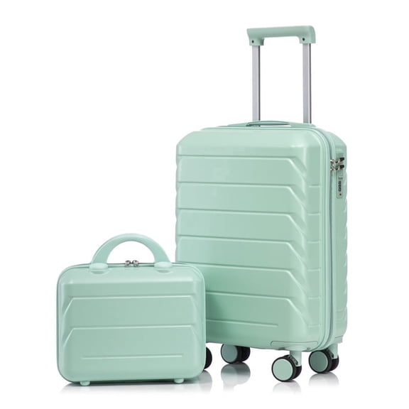 TheEshow 14/20 Inch Adult 2-Piece Hardside Luggage Sets Set, Mint Green