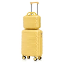 14"/20" 2 pcs/set in ABS Spinner Wheel Luggage, with Combination Lock,14" Cosmetic Case