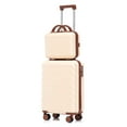 thumbnail image 1 of 14"/20" 2 pcs/set in ABS Spinner Wheel Luggage, with Combination Lock,14" Cosmetic Case, 1 of 13