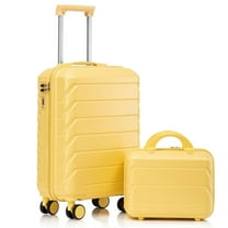 14"/20" 2 pcs/set in ABS Spinner Wheel Luggage, with Combination Lock,14" Cosmetic Case