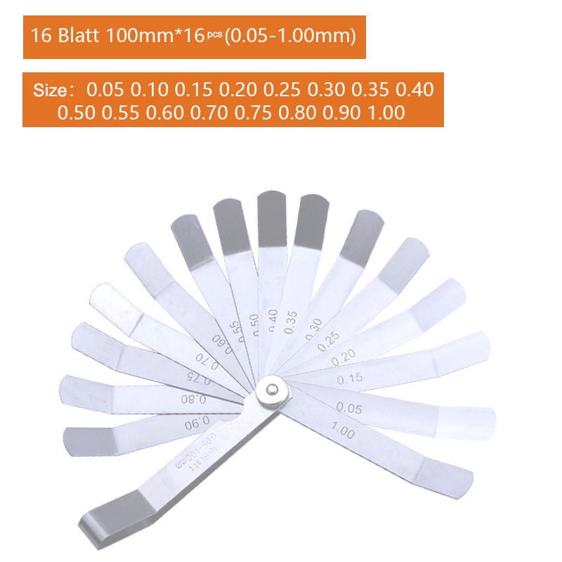 14/20/25/32pcs Sheet Feeler Gauge Inch MetricThickness Gauge Blade Gap