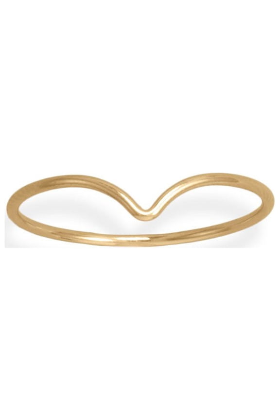 14/20 Gold Filled Thin "V" Design Ring