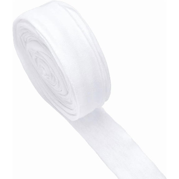 14.21 Yards Cotton Bias Bindnig Tape 1.18Inch Wide White Single Fold Bias Tape for Sewing Seaming Hemming Piping Quilting Projects