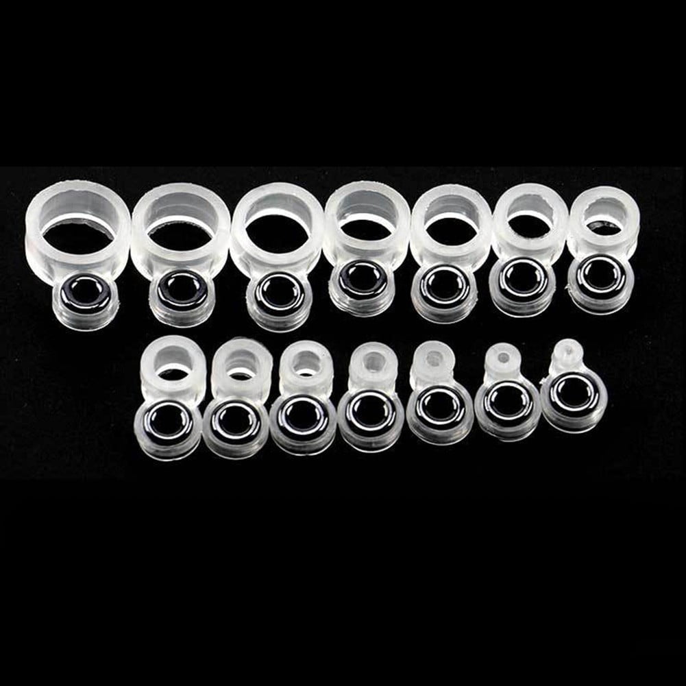 14/22Pcs Silicone Fishing Rod Guide Wire Ceramic Ring Tip Repair Kit Line  Guides 