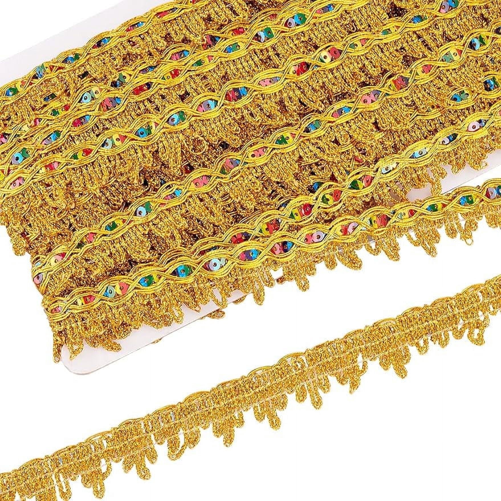 FINGERINSPIRE 25 Yard metalen scroll vlecht Trim verfraaiing 10