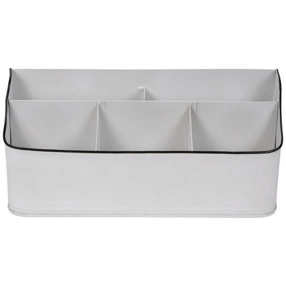 Northlight 14.25" White Rectangular Kitchen Utensil Storage Holder