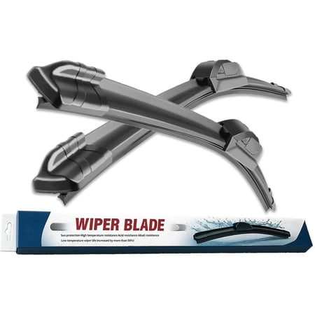 14? & 26?Windshield Wiper Blades for All-Season, Front and Rear Wiper Blades, J-Hook OEM HighPerformance 2 Pack