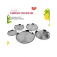thumbnail image 1 of 14-26cm Stainless Steel Round Serving Table Tray Platter BBQ Food Fruit Dish, 1 of 5