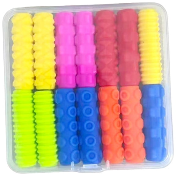 14/28Pcs Soft Silicone Pen Grip Ergonomic Pen Holder Grips Writing Aid Pencil Holders Gripper For Toddler