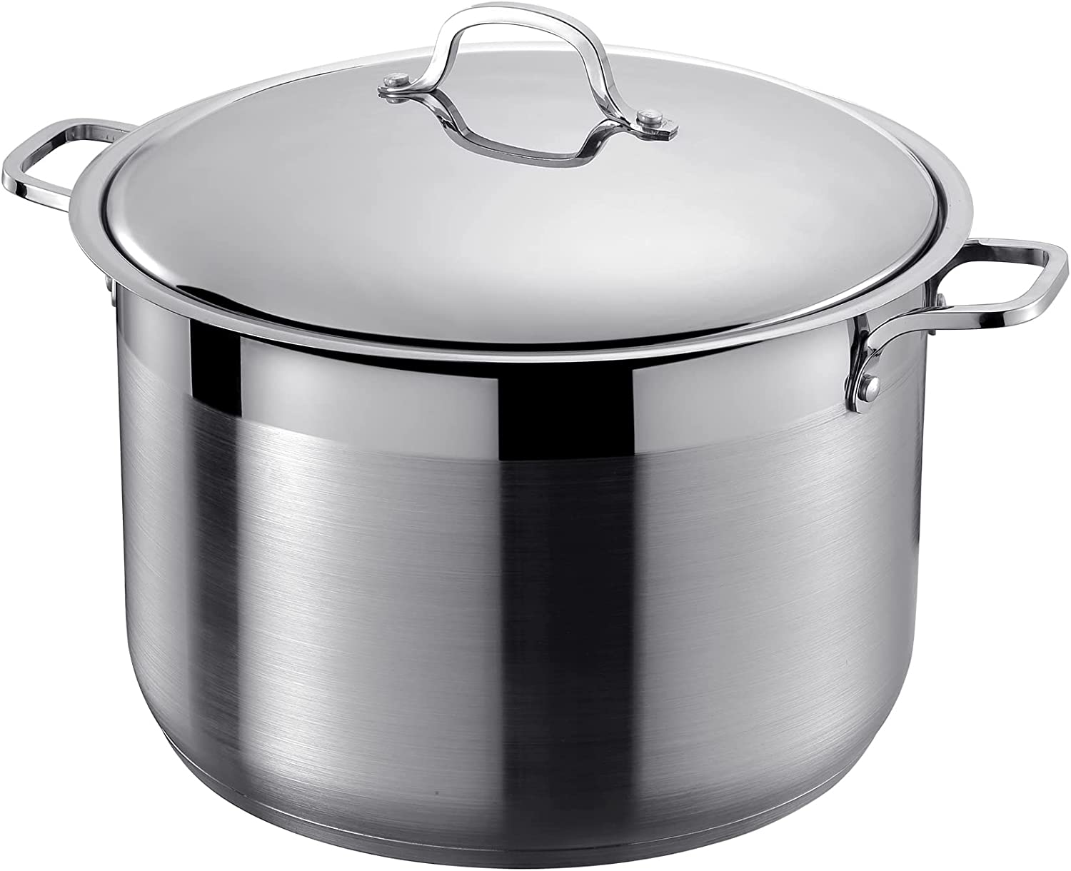 14.2Qt Commercial Grade Large Stock Pot Stainless Steel Stockpot Stew Pot with Lid,HeavyDuty