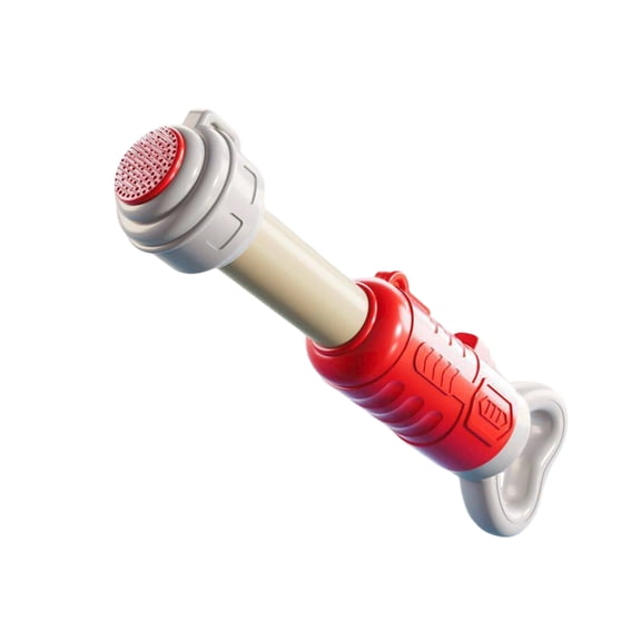 14.2in High Capacity Pull-Type Water Shooter, Multi-Hole Blaster Cannon for Summer Beach Fun, Outdoor Swimming Pool Game Toy, Red