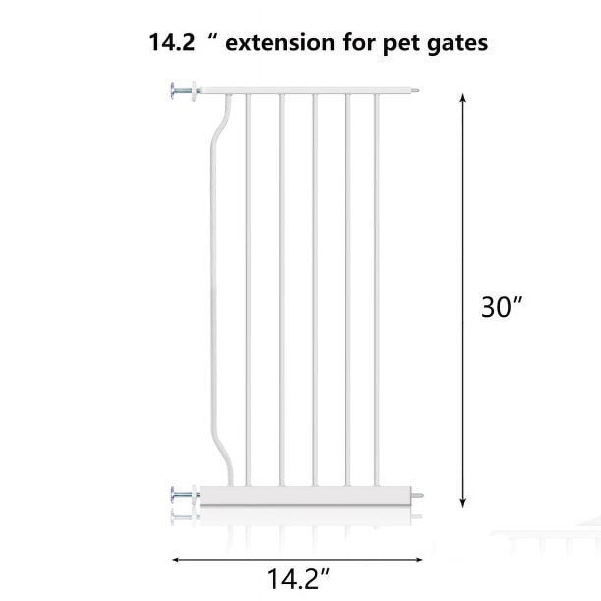 14.2inch PRINIC Baby Gate Extension, Extra Wide/Tall, Auto-Close, Hold ...