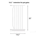 thumbnail image 1 of 14.2inch Extensions for Extra Wide and Tall Baby Gate with Auto-Close and Hold-Open Features, Easy Walk Thru Indoor Safety Gate Extension Kit, Pet Gates Extension,Dog Gates Extension, 1 of 6