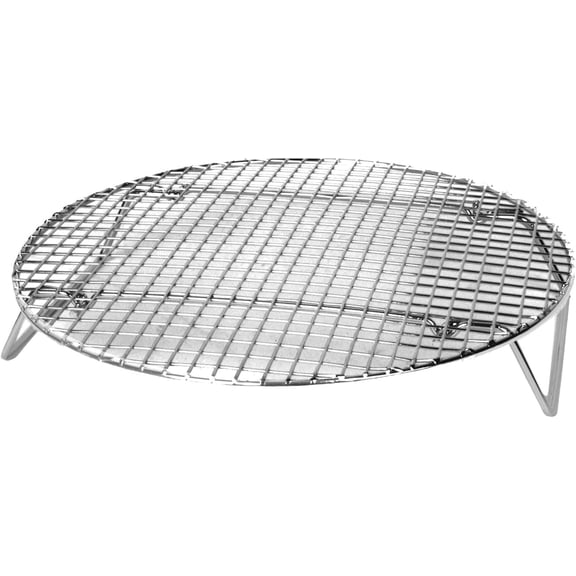 - 14-3/4 Round Steamer Rack Cooling Rack Nickel Plated- Steamer Insert Steaming Rack Steam Tray Multi-functional Steamer Basket Cookware Veggie Fish Seafood Cooking