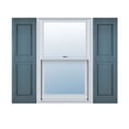 thumbnail image 1 of 14 3/4"W x 38"H Lifetime Vinyl, TailorMade Two Equal Panels, Raised Panel Shutters, w/Shutter-Loks (Per Pair), Wedgewood Blue, 1 of 17
