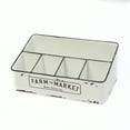 thumbnail image 1 of 14.3 Inch Rustic Metal Container with 5 Compartment, 1 of 4