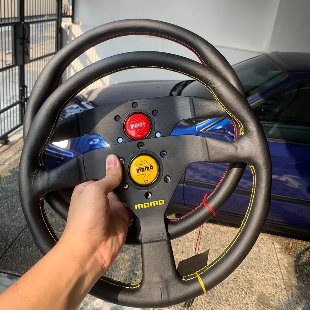 13inch/330mm MOMO Full Speed Genuine Leather Deep Dish Sport