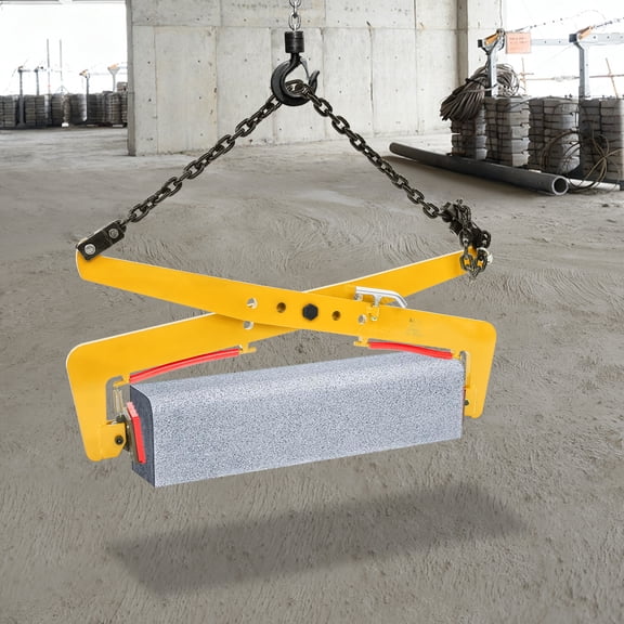14-35in Adjustable Opening Yellow Scissor Lifter Clamp Stable Heavy Duty Stone Lifting Clamp for Construction Highway