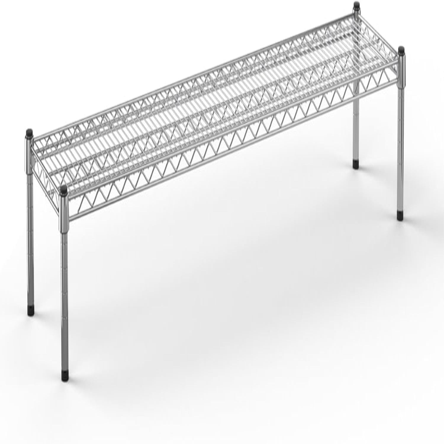 14''W x 36''L x 8''H Chrome Plated Wire Dunnage Rack Off The Floor