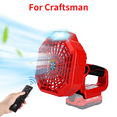 thumbnail image 1 of 14.4-18V Portable Cordless Fan for Makita/Bosch/Dewalt/Milwaukee 18V Lithium Battery Handheld Jobsite Fan with LED Light Outdoor Rechargeable USB Desk Camping Fan, 1 of 13