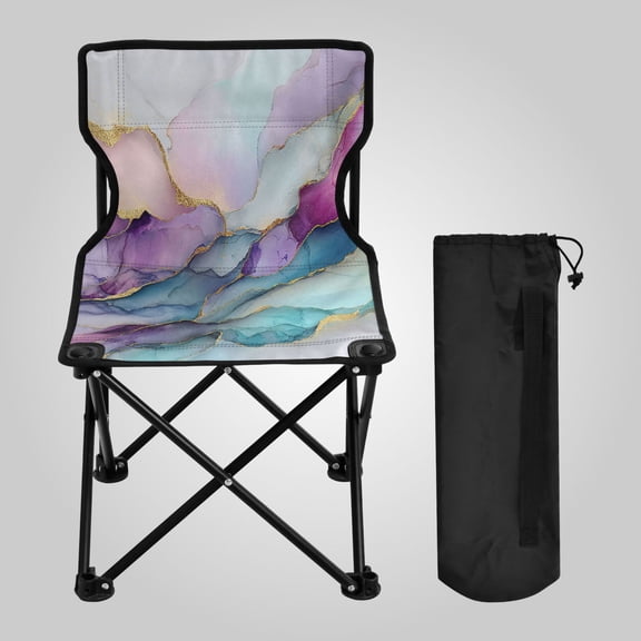 14.46x14.46x22.83in Folding Chair Camping Chair For Camping Picnicking Outdoor Beach and Travel Gilded Mist Of Pastel Hues
