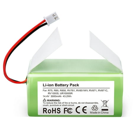 14.4V 3.0Ah Replace Battery for Shark Ion Robot R75 RV761 RV850C RV1000S RV1100V