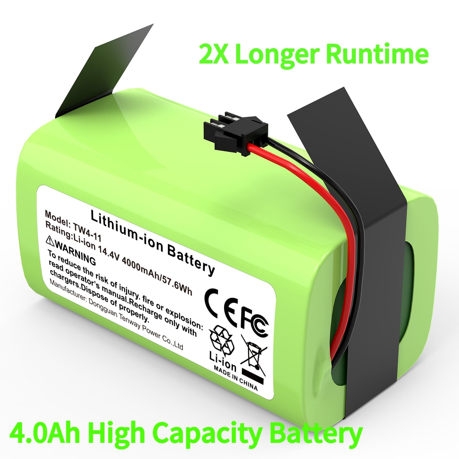Batteria Agli Ioni Di Litio 2.6Ah 14.4V Per Aspirapolvere Eufy RoboVac G10, 11C, 11S Plus, 30