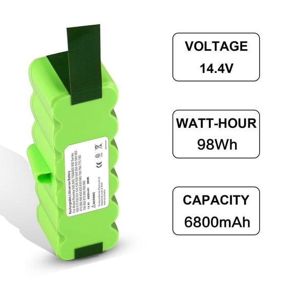 14.4V 6.8Ah For iRobot ROOMBA 960 Li-ion Battery