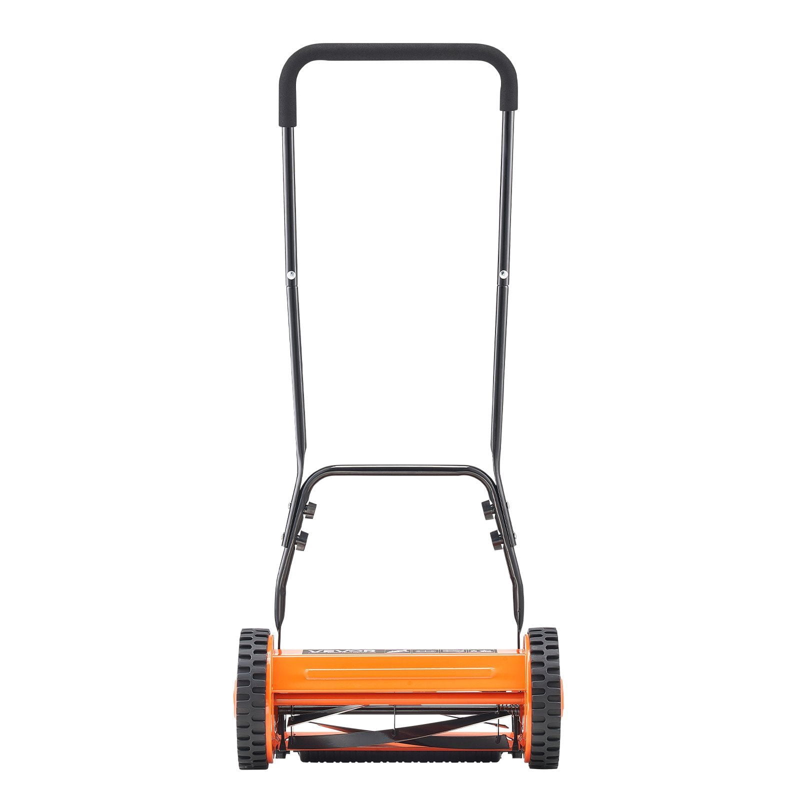 14" 5-Blade Manual Push Reel Lawn Mower with Adjustable Cutting Height, 2-Wheel Design & Detachable Grass Catcher  Eco-Friendly, Quiet, Low Maintenance Lawn Care Tool