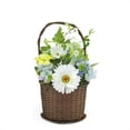 thumbnail image 1 of 14.5" Blue and White Mixed Flower Artificial Spring Floral Arrangement with Basket, 1 of 2