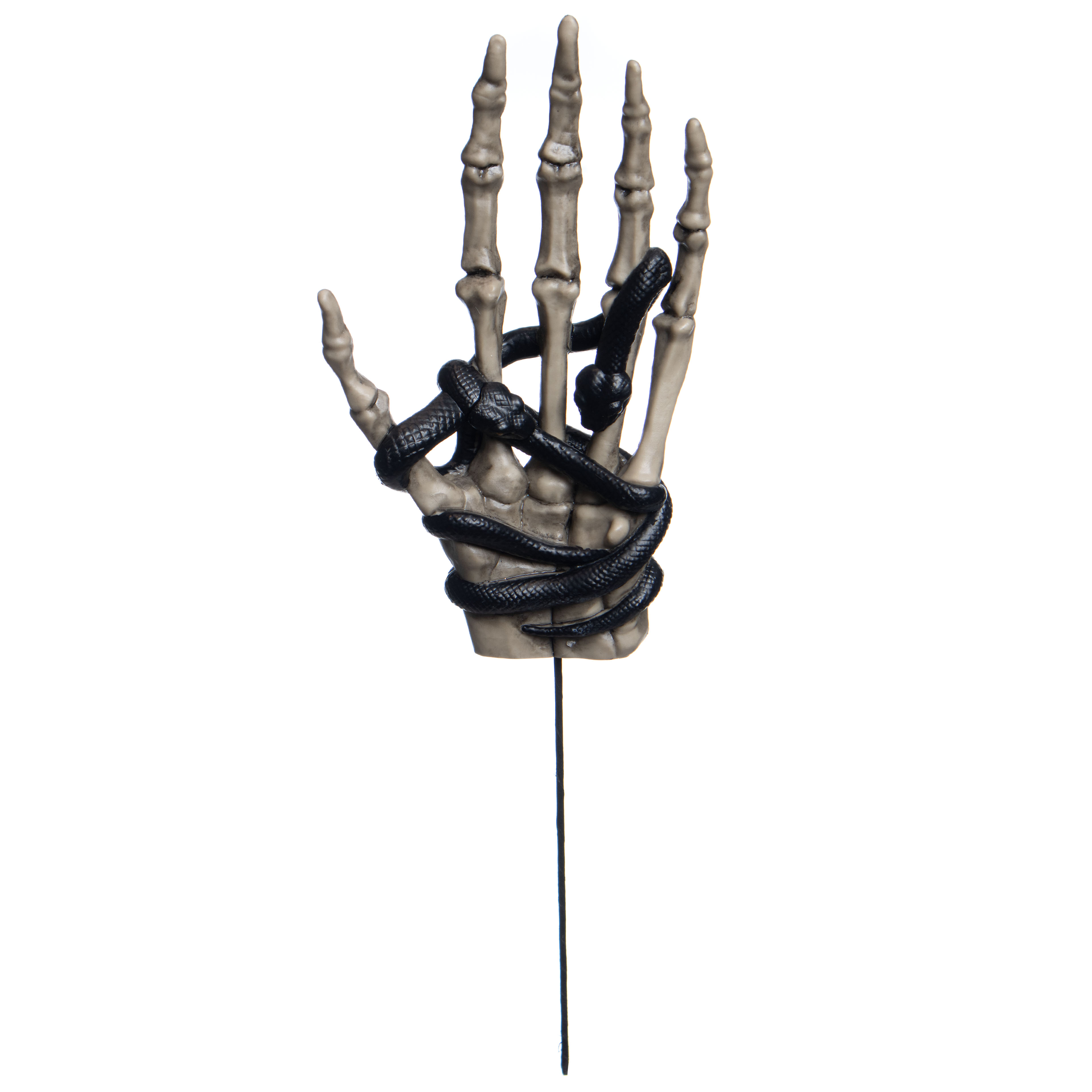 14.5" Cream & Black Hand with Snake Pick by Ashland-Halloween Florals for Crafting and Decoration