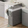 thumbnail image 1 of 14.5 Gallon (55L) Wicker Laundry Hamper with Lid Laundry Basket with Handles Clothes Hamper Foldable Removable Liner Bag Gray, 1 of 5