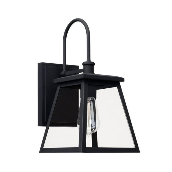 14.5 Inch Outdoor Wall Lantern Transitional Approved For Wet Locations Rain Or Shine Made For Coastal Environments-Black Finish Capital Lighting
