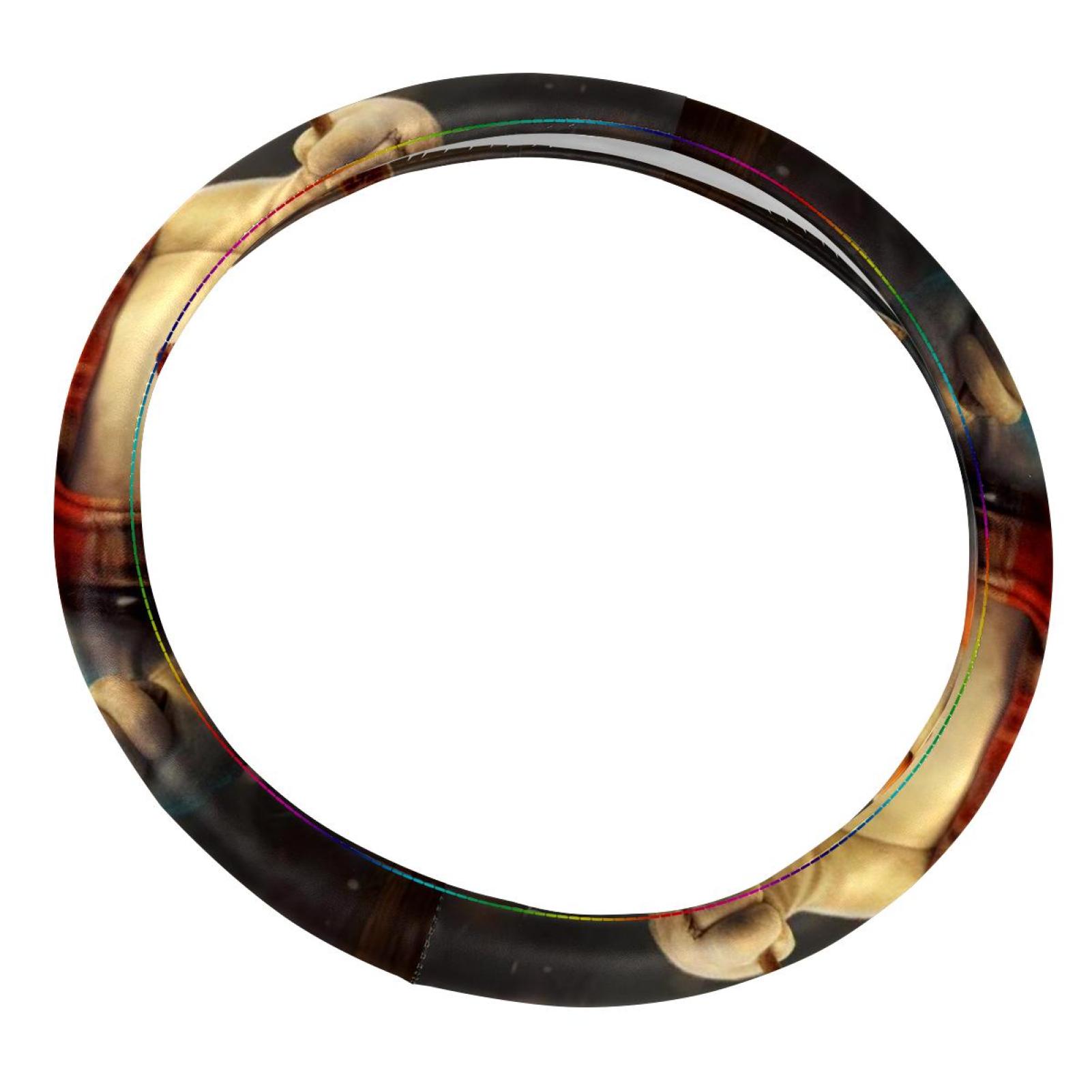 14.5 Inch PVC Leather Steering Wheel Cover Auto Accessories Car Wheel