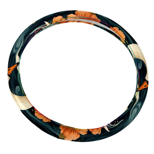 14.5 Inch Printing PVC Leather Car Wheel Cover Steering Wheel Cover