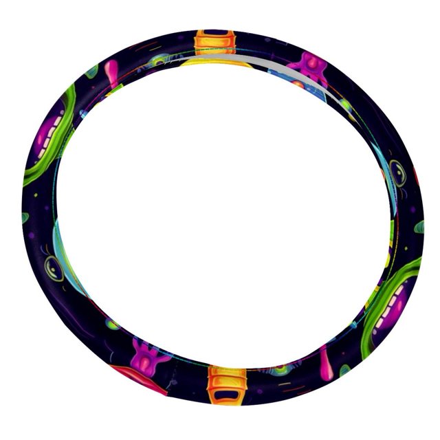 14.5 Inch Printing PVC Leather Car Wheel Cover Steering Wheel Covers