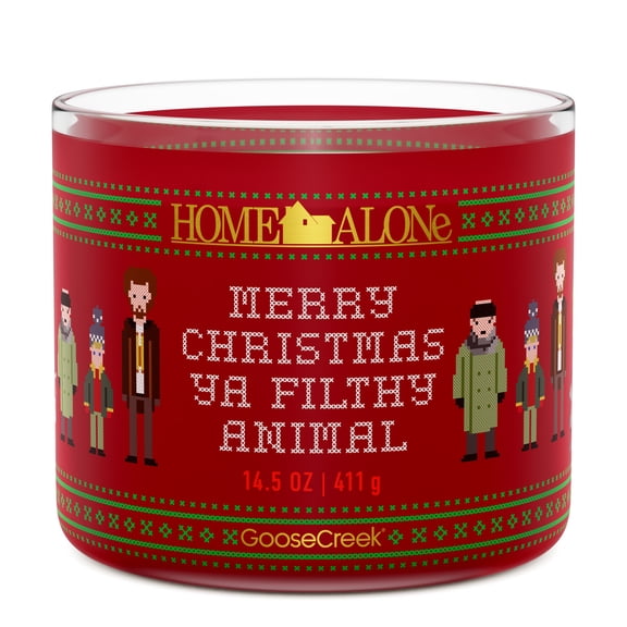 Goose Creek 3-Wick Home Alone, Merry Christmas Ya Filthy Animal Scented Jar Candle, 14.5oz.