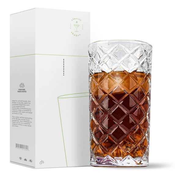 14.5 Ounces/ 410ml Highball Glasses Set of 6, JOYCEMALL Vintage Style Clear Drinking Glasses Juice Tumblers & Water Cups Kit for Juice Cocktails Iced lemonade Tea Frappe Smoothies Milkshakes kitchen