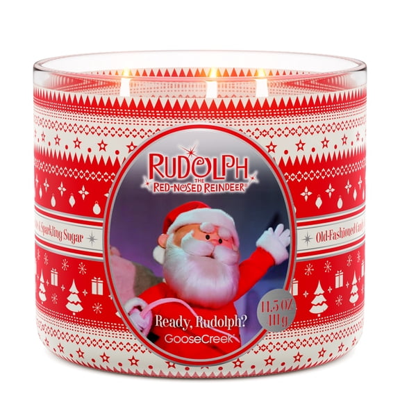Goose Creek 3-Wick Rudolph - Ready, Rudolph? Scented Jar Candle, 14.5oz.